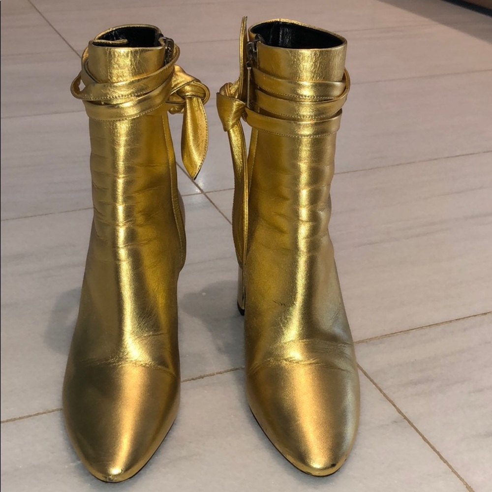 HOST PICK • SAINT LAURENT ANKLE STRAP BOOTS - Picture 1 of 8